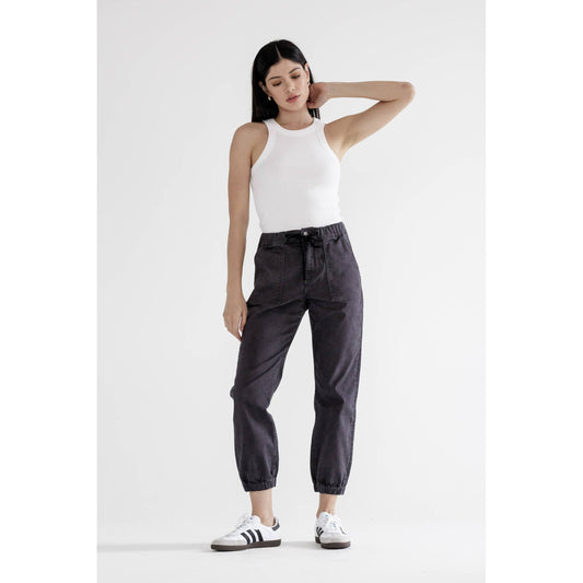 MICA HIGH RISE JOGGER CROP: CHARCOAL GREY