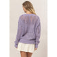 Open Stitch Lavender Sweater