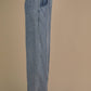Smock Waist Washed Chambray Wide Pants