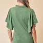 FLUTTER SLEEVE BLOUSE