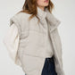 OVERSIZED SNAP BUTTON PUFFER VEST