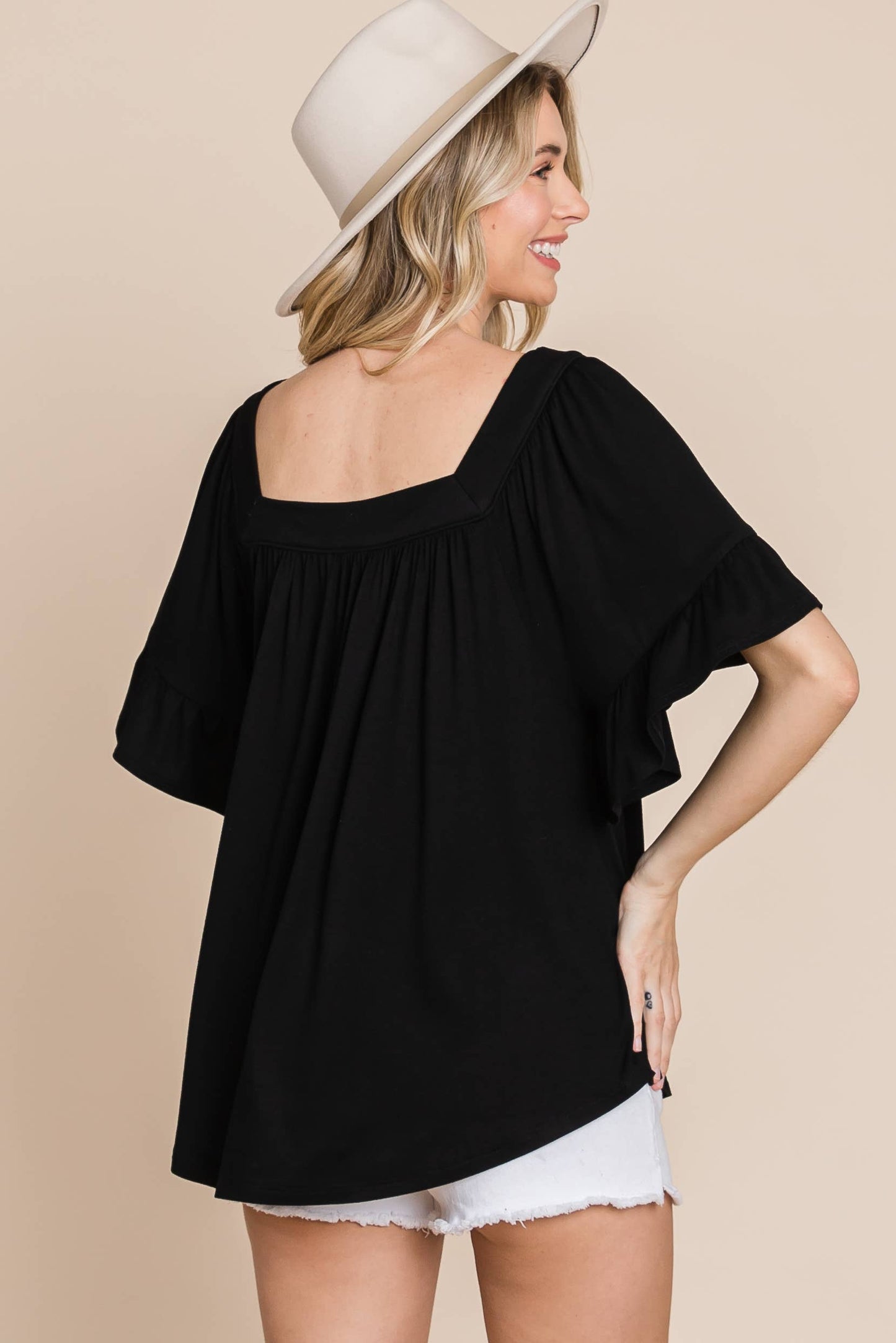 Curvy Bell Sleeve Top