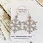 Snowflake Earrings: Silver Glitter