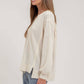 SPLIT NECK EXPOSED SEAM TOP