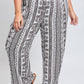 Curvy Linen Tribal Stripe Pant