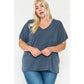 Curvy Dolman Basic Blouse Top