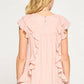 Pink Ruffle Blouse