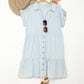 Denim Shirt Tiered Mini Dress