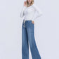 LV Pinstripe Wide Jeans