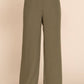 Straight Woven Linen Effect Pants