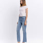 LV1709: HIGH RISE RAW HEM KICK FLARE JEANS