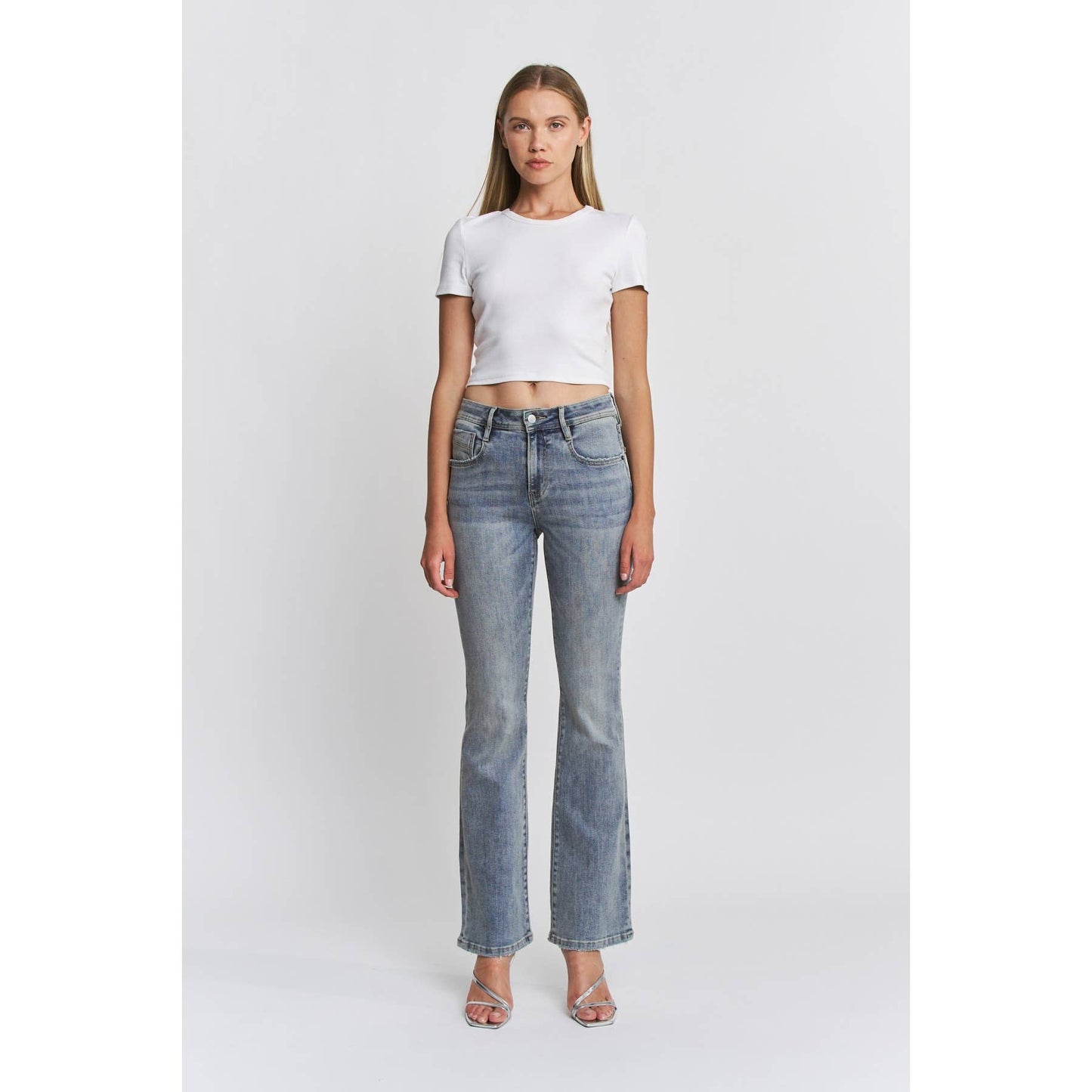 MICA: MID RISE BOOTCUT JEANS