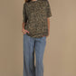 Smock Waist Washed Chambray Wide Pants