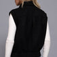 Notched Collar Zip Up Vest