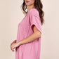 Curvy Ribbed Knit V-neck Top