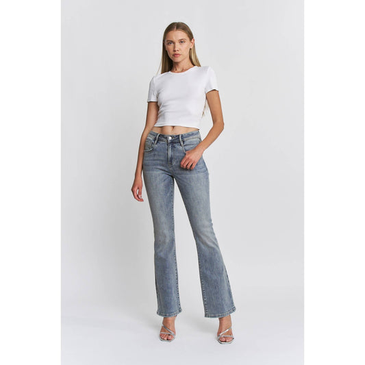 MICA: MID RISE BOOTCUT JEANS