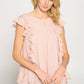 Pink Ruffle Blouse