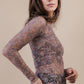 Fitted Floral Mesh Lace Top