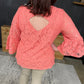 Curvy Coral Lace Top