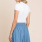 Smocked Shorts: Blue