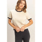 Ribbed Contrast Lightweight Sweater