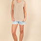 Raw edge button tank