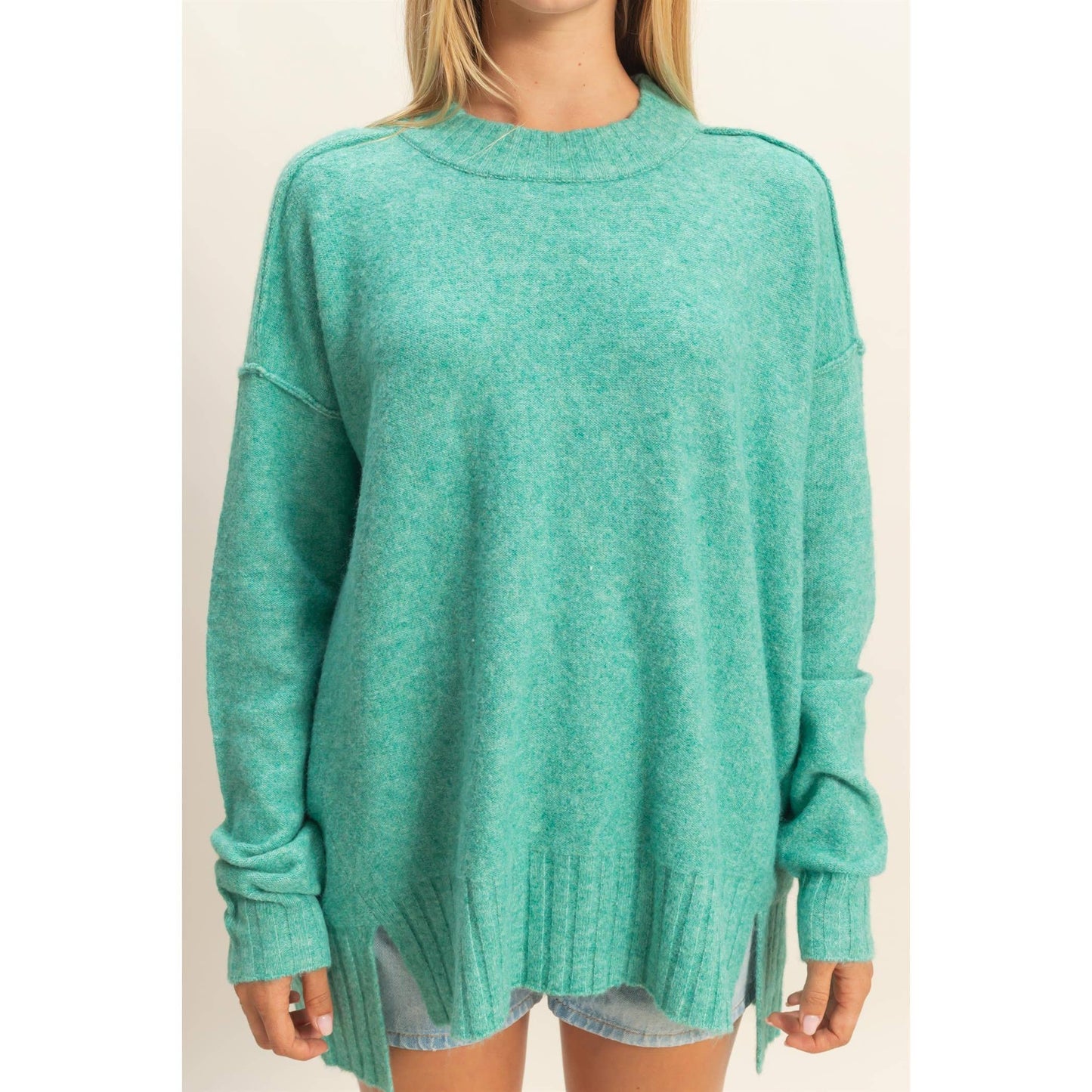 Relaxed Fit Emerald Sweater
