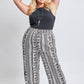 Curvy Linen Tribal Stripe Pant