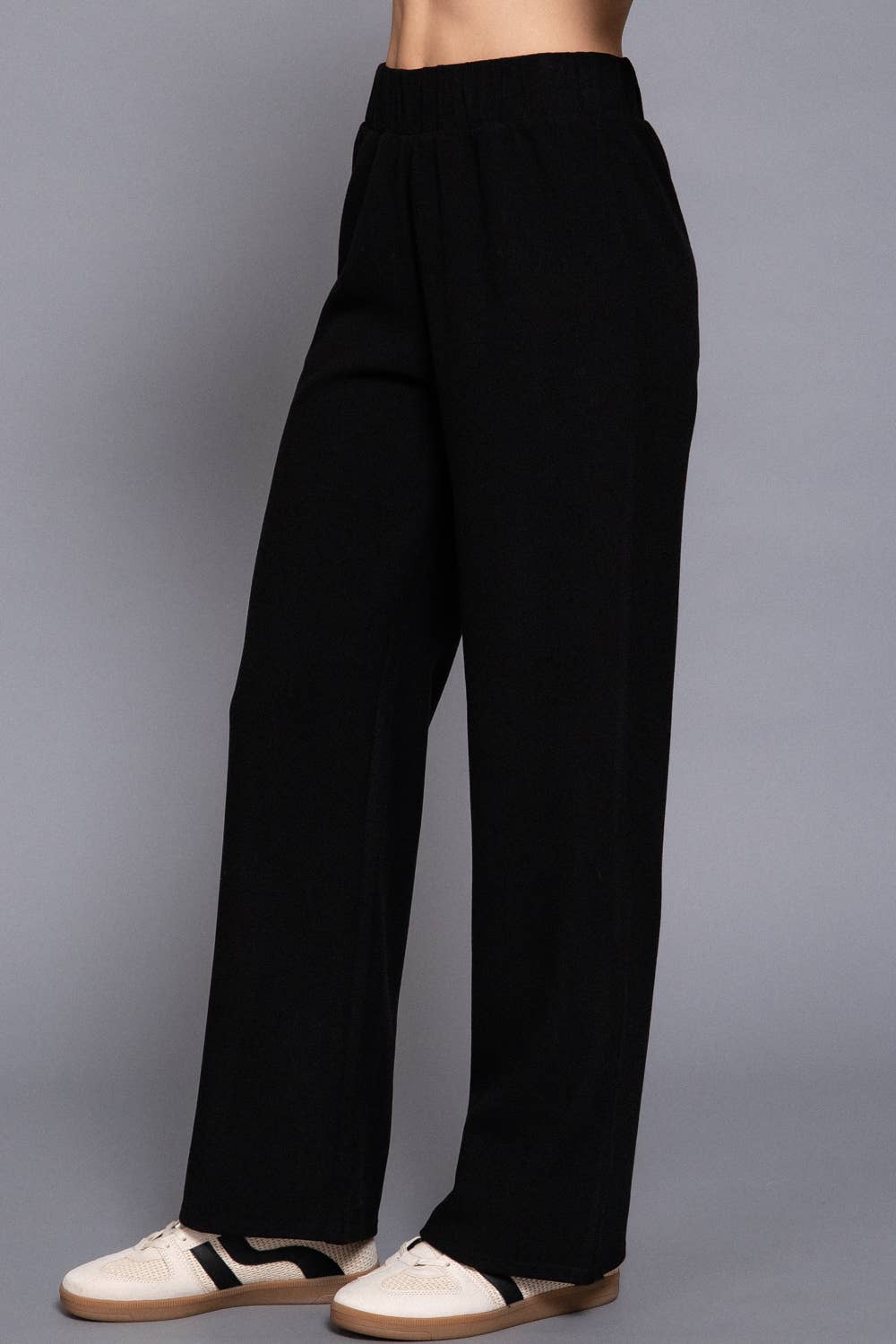 Elastic Waist Soft Knit Pants