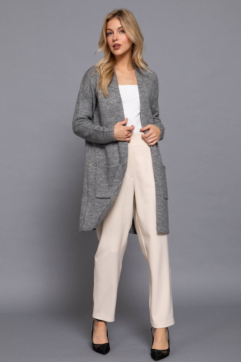 Open Front Sweater Cardigan