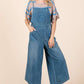 DENIM TIE BACK OVERALLS