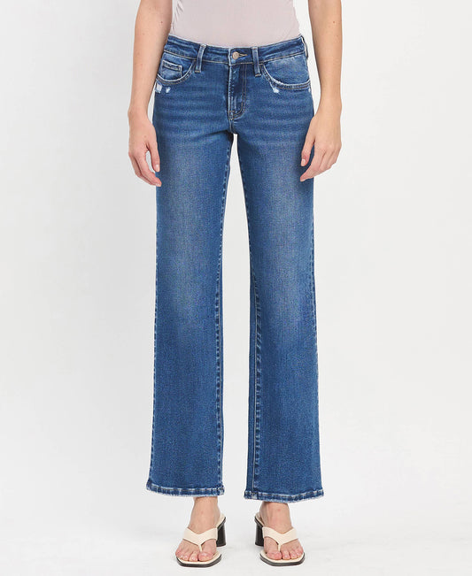 LV1488: MID RISE FULL LENGTH STRAIGHT LEG JEANS