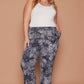 Curvy Linen-Blend Tie-Dye Pants