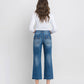 LV1355: HIGH RISE CROP UTILITY POCKET STRAIGHT JEANS