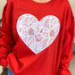 Lace Heart Sweatshirt