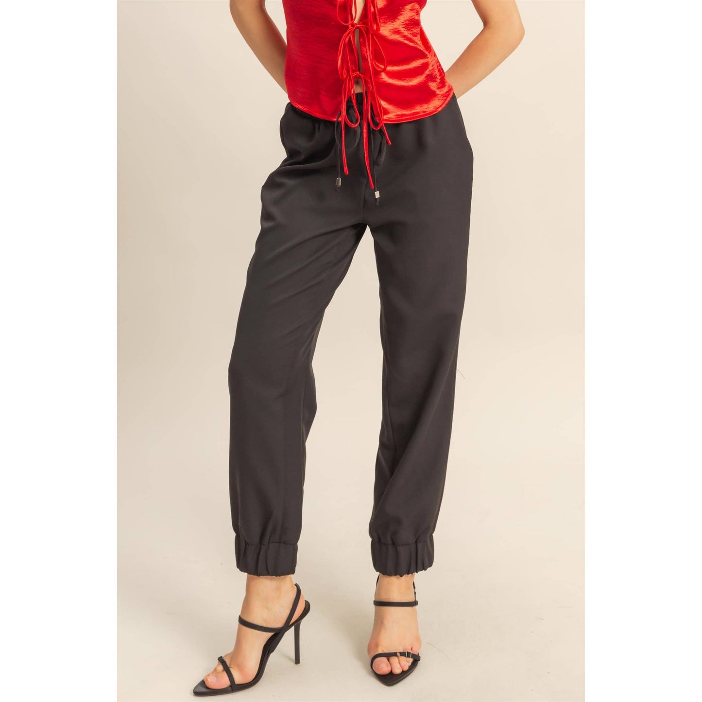 Drawstring Jogger Dress Pants