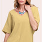 Textured V-neck Top