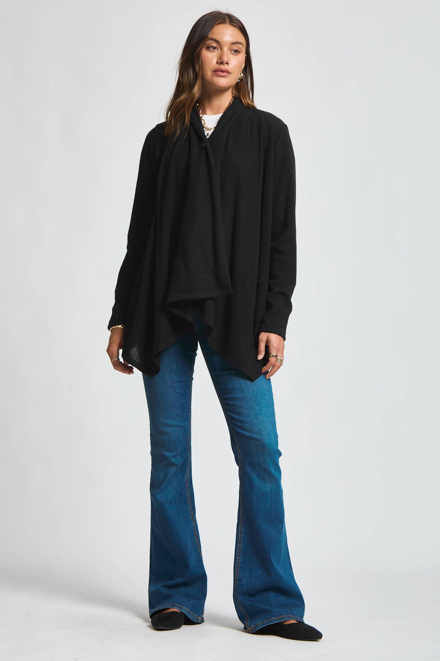 Wrap Top w/ Button Front