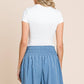 Smocked Shorts: Blue