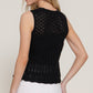 Sleeveless Crochet Sweater