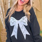 Lace Bow Sweatshirt