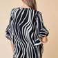 BRUSH STROKE V-NECK BLOUSE