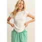 Crew Neck Textured Knit Top