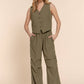 V-Neckline Linen Effect Vest