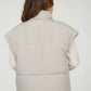 OVERSIZED SNAP BUTTON PUFFER VEST