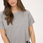 EXPOSED SEAM SHORT SLEEVE TOP