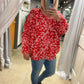 Red Floral Flowy Top