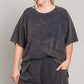 CURVY Sage Vintage Washed Shorts