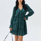 V-neck Jacquard Velvet Dress
