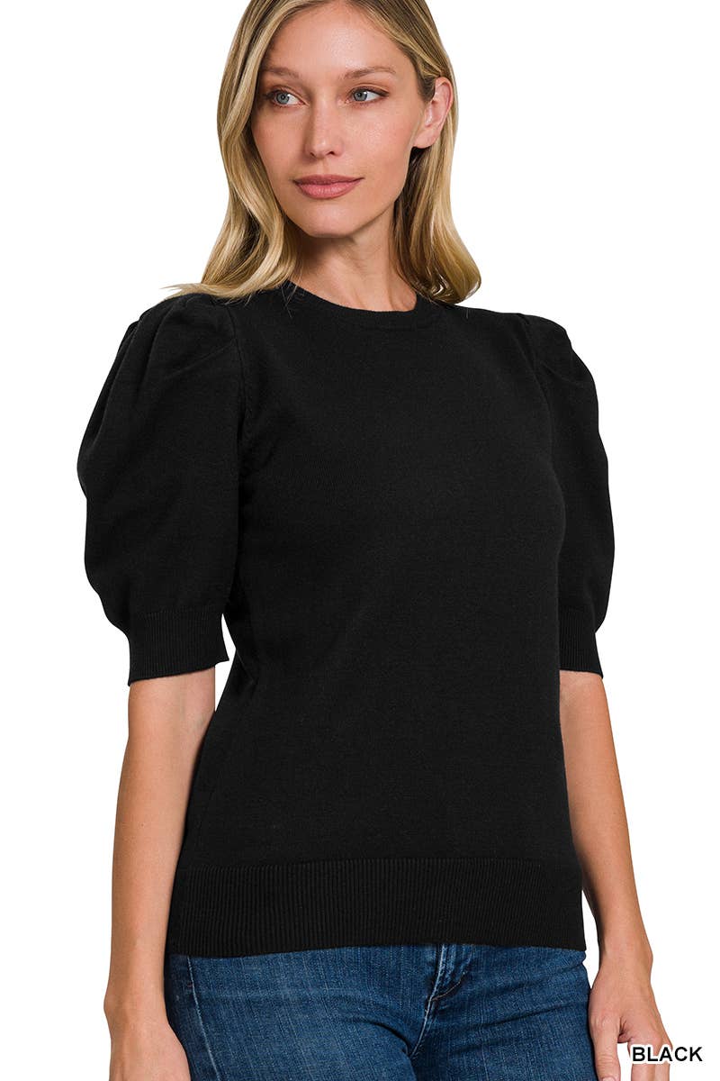 Puff Short Sleeve Sweater